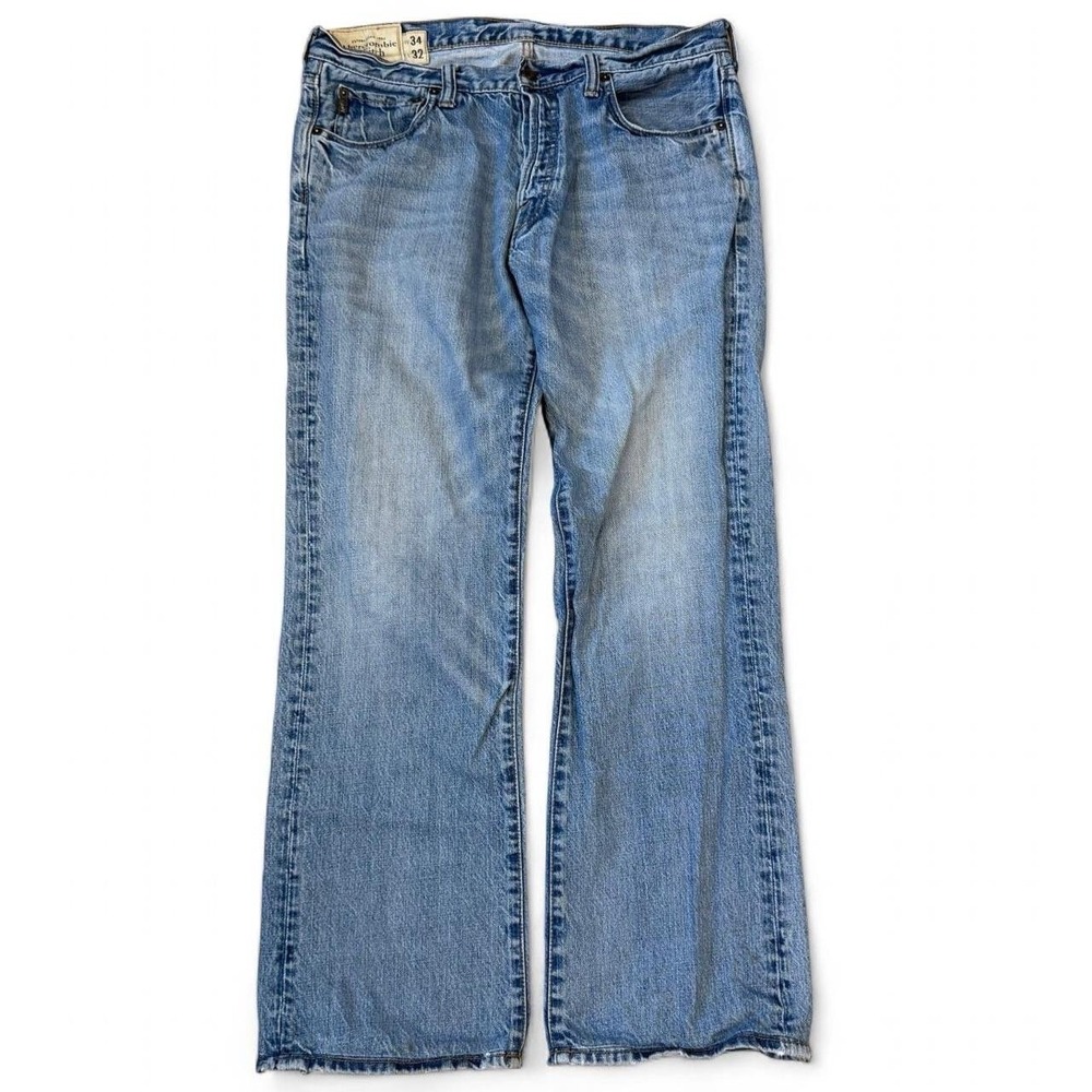 Vintage Abercrombie & Fitch Low Rise Bootcut Jeans Men's 34x31 Western Denim Y2K
